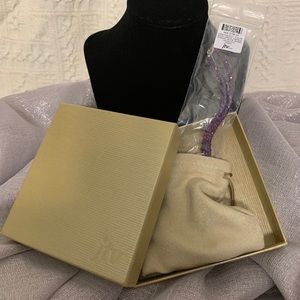 925 SS - African Amethyst Beaded Necklace - 75CTW